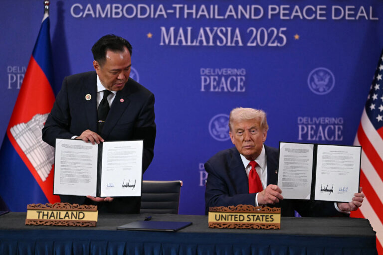 Trump promotes his peacemaking skills as Thailand and Cambodia sign ceasefire deal