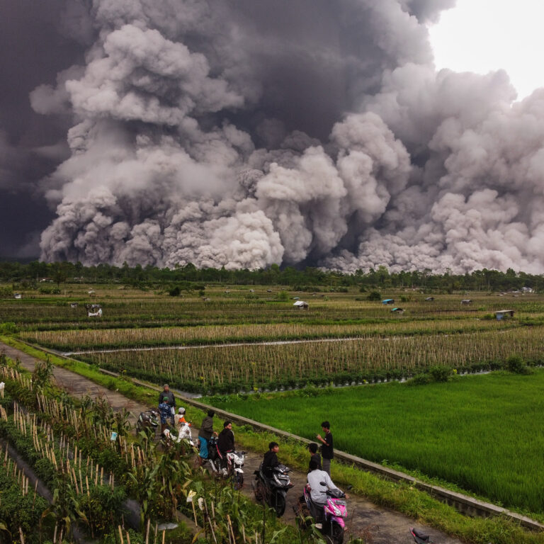 Mount Semeru Erupts and Rains Ash on Villages