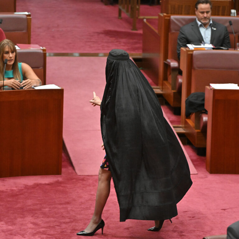 Australian Senator Suspended for Stunt of Wearing a Burqa in Parliament