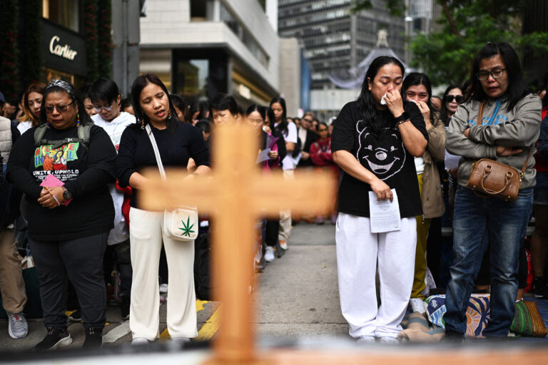 Migrant caregivers who pulled children from Hong Kong fire are hailed as heroes
