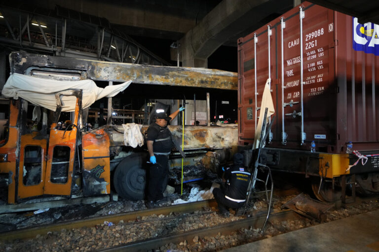 Train driver charged after crash in Bangkok kills 8