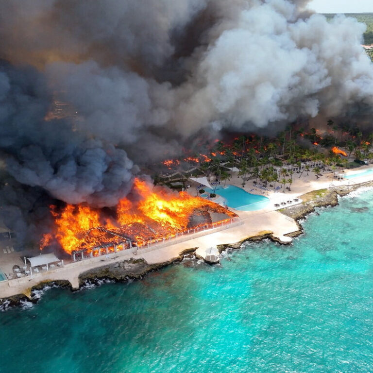 Huge Blaze Ravages Dominican Republic Beach Resort