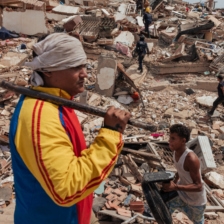 ‘My sister lived here!’ A lonely search for loved ones in La Guaira.