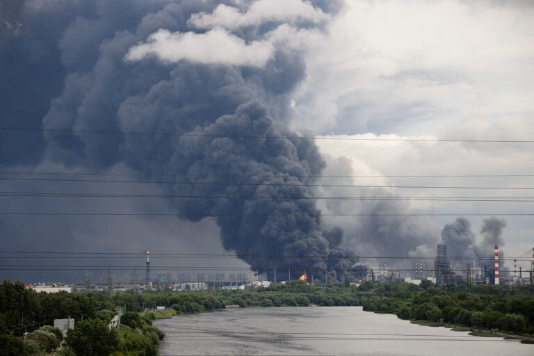 Ukraine unleashes biggest attack on Moscow in years, setting a key oil refinery ablaze